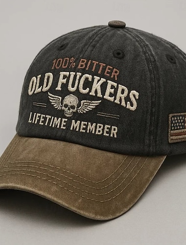 Casquette de baseball vintage « Old F*ckers Club », cadeau idéal pour papa. Chapeau rétro amusant et ajustable pour hommes et femmes, style patriotique, confortable au quotidien.