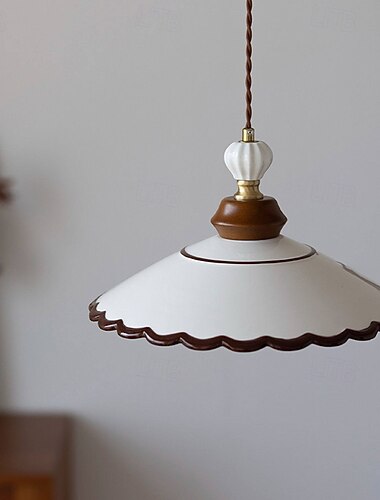  keramisk ljuskrona modern vit retro glaserad veckad keramisk taklampa köksö, japansk stil matsal pendellampa justerbar sladd hängande lampa, e27