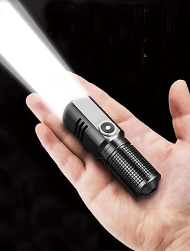  防水XHP50 LED懐中電灯ミニUSBトーチ充電式ズームフィッシングランタン強力タクティカルフラッシュライトキャンプランプ2セット