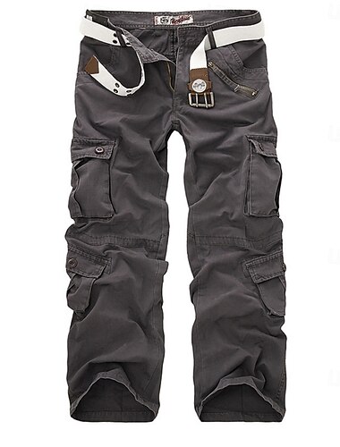  Férfi Cargo nadrág Nadrág Taktikai nadrág Munkanadrág Planinarske hlače Többzsebes Flip zseb álcázás Sima Mokaszinok Viselhető Hétköznapi Napi Szabadtéri Szabadság Utcai sikk Fekete Katonai zöld Nem