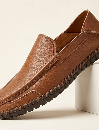  mocassini casual da uomo marroni, leggeri e comodi, ideali per camminare, per tutti i giorni, per viaggiare, guidare, per il tempo libero all'aperto e per uno stile casual elegante e rilassato.