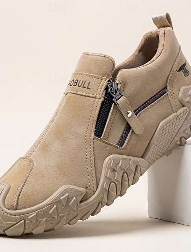  Miesten beigenväriset ulkoilukengät, hengittävät ja kevyet, mukavat kävelykengät matkoille, vaelluksille, viikonloppuretkille, päivittäiseen käyttöön ja ulkoiluun.