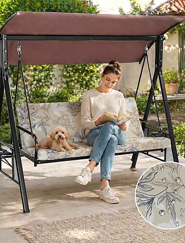  Funda de cojín para asiento de exterior, de microfibra de poliéster teñida con hilo floral, estilo moderno, cuadrada y rectangular, para sofá, protector de cojín para sala de estar y hogar.