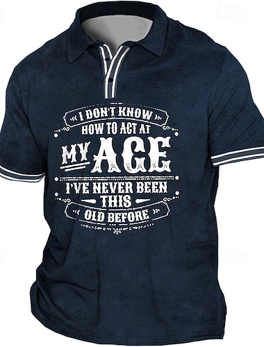  Herren Übergröße Poloshirt Groß und hoch Buchstabe Umlegekragen Bedruckt Kurzarm Frühling Sommer Sport Modisch Strassenmode Designer Outdoor Strasse Oberteile