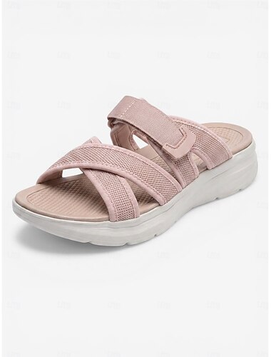  Naisten pinkit, säädettävällä hihnalla varustetut sporttiset sandaalit – kevyet, pehmustetut, mukavat sandaalit, hengittävät avokärkiset kävelykengät matkoille, lomalle ja rannalle &päivittäinen