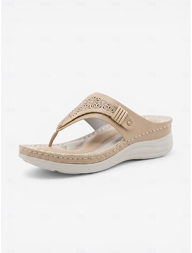  Damskie zielone japonki z podparciem łuku stopy – wygodne, amortyzowane sandały na koturnie, lekkie, codzienne buty letnie do chodzenia, na plażę i w podróż &odzież codzienna