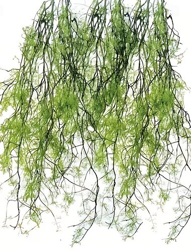  Hera artificial realista, samambaia artificial suspensa, adequada para decoração de interiores e exteriores, arte de parede para reunificação, paisagismo de varandas e jardins, decoração verdejante