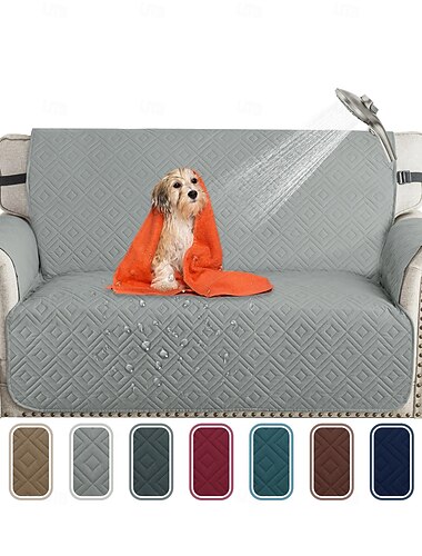  wasserdichter, rutschfester Haustier-Sofabezug, einfarbig, urinabweisend, waschbarer Möbelbezug für Hunde und Katzen