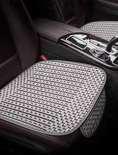  Cuscino rinfrescante estivo per sedile auto, coprisedile traspirante in tessuto per climi caldi, protezione antiscivolo universale per sedile per la maggior parte di auto, SUV, camion e berline,