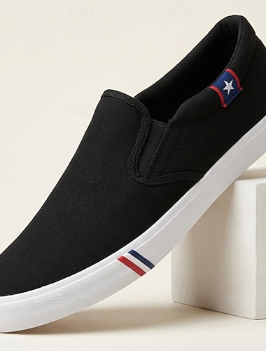  Baskets noires pour homme, à enfiler, légères et confortables, idéales pour la marche, le quotidien, les voyages, les sorties du week-end et un style décontracté chic.