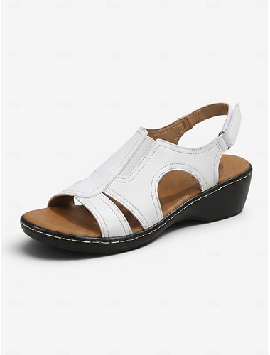  sandały damskie sandały na koturnie sandały na platformie z wystającym palcem letnie wakacje na plaży magiczna taśma brązowy czarny biały