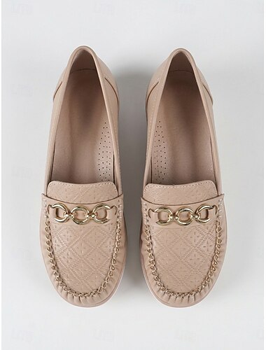  női rózsaszín mokaszinok láncdíszítéssel – könnyű, puha, párnázott, kényelmes mokaszinok, bebújós sétacipők irodába, utazáshoz, mindennapi viseletre &elegáns, hétköznapi öltözékek