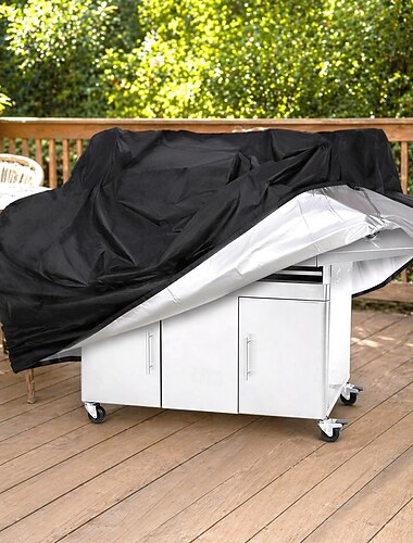  kraftig vattentät &Dammtät rund grillöverdrag i oxfordtyg med handtag &kardborreband, runda grillskydd, kupolformad gasgrill för utomhusbruk, elektrisk grill (storlek: 82 * 66 * 100 cm)