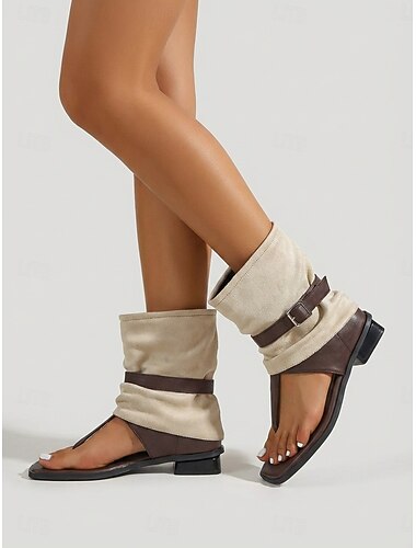  Dámské boho gladiátorské sandály – otevřená špička, ploché sandály s zapínáním na kotník, římské, vhodné na hudební festivaly, letní dovolenou a venkovní akce