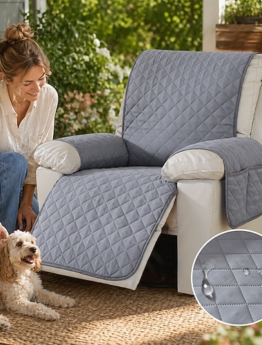  100% wasserdichte Liegestuhlbezüge, Liegestuhlbezug rutschfeste Hundestuhlhusse Möbelschutz Waschbarer Schonbezug mit Tasche, elastischen Bändern für Haustiere, Hunde