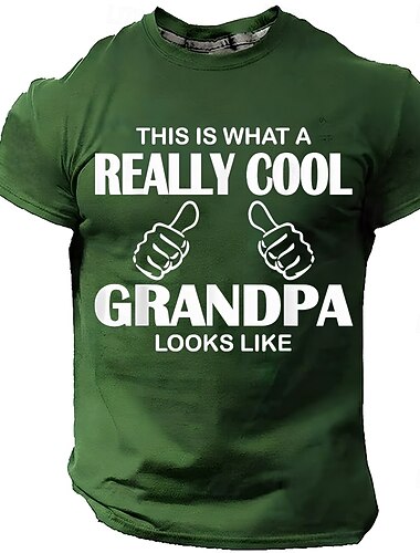  So sieht ein richtig cooler Opa aus – Lustiges Herren-T-Shirt mit Daumen-hoch-Motiv, Kurzarm, Rundhalsausschnitt, lässiges Geschenk, Designerkleidung, Größen S, M, L, XL, XXL