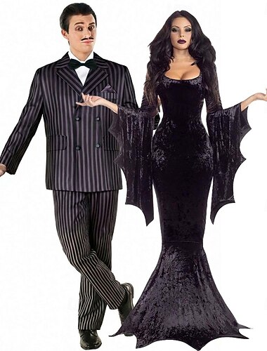  Gotische horror Donkere Academie Pakken en blazers Kostuums voor koppels voor Halloween-groepen Gotisch for Voor Stel Voor heren Dames Volwassenen Kinderen Halloween Carnaval