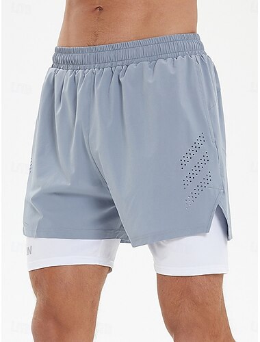  Per uomo Shorts da corsa Shorts Sportivi Shorts da Palestra Tasca 2 in 1 Con Fodera a Compressione Pantaloncini Quotidiano All'aperto Sport Estate Primavera Asciugatura Rapida Leggero Traspirante