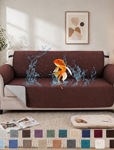  100%-ban vízálló kanapéhuzatok kanapéhuzatok kutyáknak, kanapévédő, hárompárnás, csúszásmentes kanapéhuzat, 3 párnás kanapébútor-védő háziállatoknak, gyerekeknek, kutyáknak