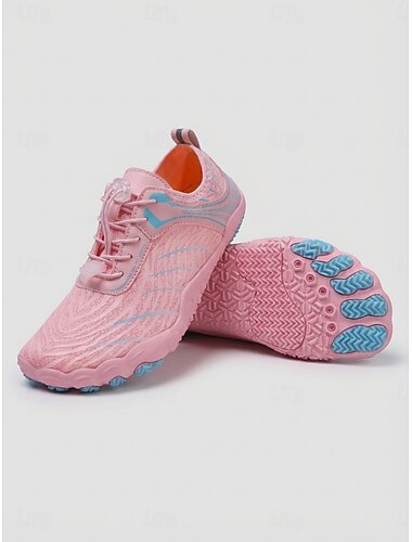  Roze en blauwe waterschoenen voor dames, met sneldrogende antislipsokken, lichtgewicht en ademend schoeisel voor strand, zwemmen, watersporten, duiken en surfen. & hiking