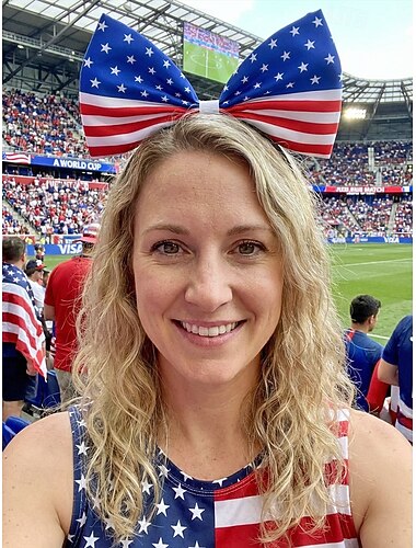  女性用ポリエステル製プリントヘッドバンド、特大リボン、多国籍国旗柄、サッカー観戦時の応援、ファンサポート、カジュアルスポーツウェアに最適