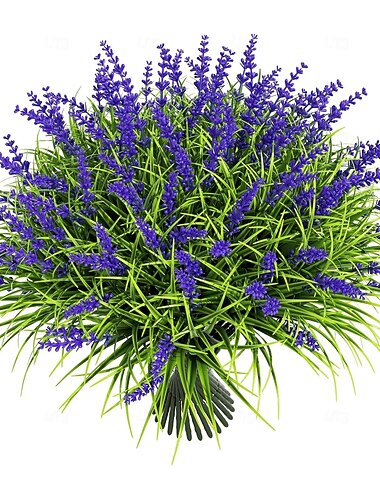  15 mazzi di piante artificiali da esterno resistenti ai raggi UV e che non sbiadiscono &fiori, fiori di lavanda artificiali regolabili in altezza per interni &Decorazioni da esterno per giardino,