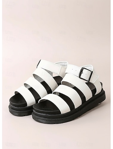  női fekete gladiátor szandál – vaskos platform nyári cipő állítható pánttal, stílusos és kényelmes hétköznapi kirándulásokhoz és strandruházathoz