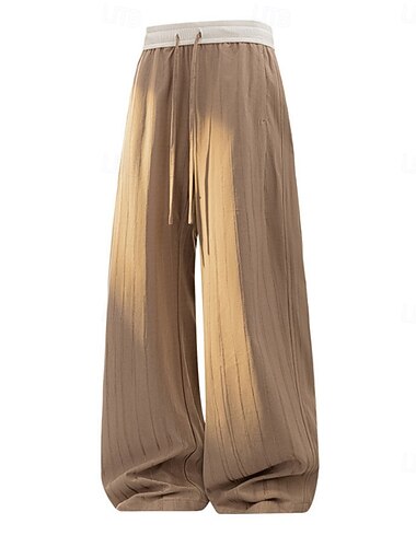  Pánské Kalhoty Kalhoty pro volný čas Volné kalhoty Žakár Šňůrky Kapsy Bez vzoru Pohodlné Yumuşak Ležérní Denní Venkovní prázdniny Módní Černá Fialová Neelastické