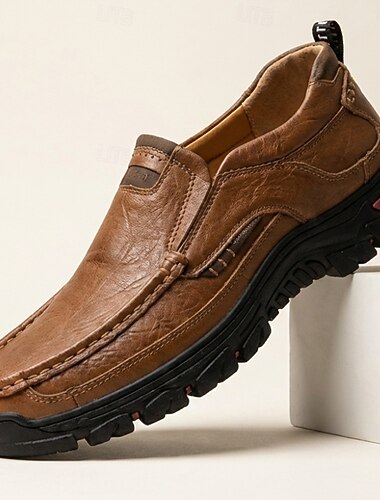 Braune Herren-Slipper, weiche Mokassin-Schuhe für Outdoor-Aktivitäten, bequeme Reise- und Urlaubsschuhe für den Alltag
