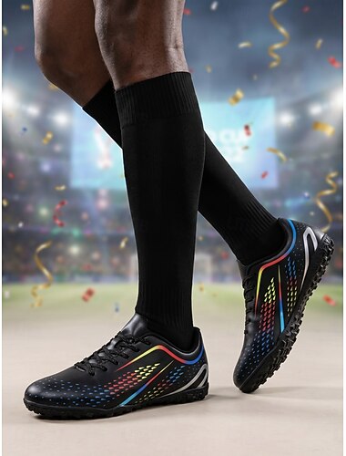  Zwarte sportieve sneakers voor heren met regenboogstrepen, ademende, lichtgewicht hardloopschoenen, modieuze sportschoenen voor mannen, perfect voor training, wandelen, de sportschool en casual gebruik.