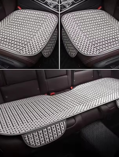  Set di 3 cuscini estivi per sedili auto, traspiranti e rinfrescanti, ideali per le giornate calde, protezioni universali antiscivolo per sedili anteriori e posteriori di auto, SUV e camion,