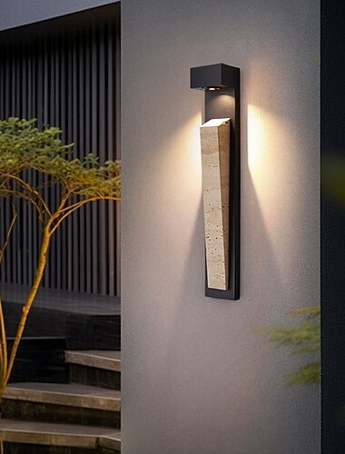  Interno LED Lampade da Parete per Esterni Lampade da Parete per Interni Esterno Metallo Pietra Luce a muro IP44 110-120V 220-240V