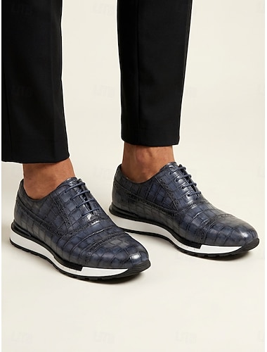  mocassini da uomo in vera pelle blu scuro, comode scarpe da sposa per testimoni e invitati al matrimonio