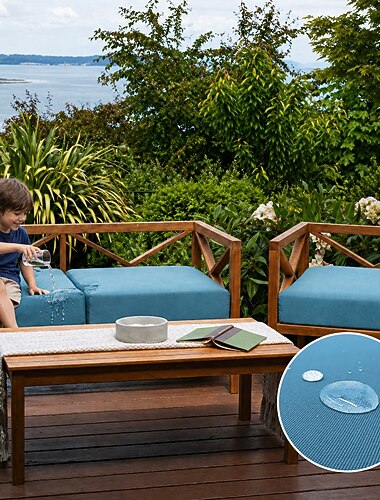  パティオクッションカバー2枚、100%防水アウトドアソファウィッカーソファシートカバー防水ソファスリップカバー、オックスフォードウィッカーチェアカバー家具プロテクター