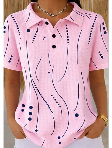  Női Ing Gofris pólóingek Nyári felsők Grafika Mértani Pöttyös Szüret Stílusos Ujjatlan Térfogatcsökkenés Normál felsők Tengerparti esküvő Hétköznapi Napi Medence Fehér Arcpír rózsaszín Lóhere Nyár