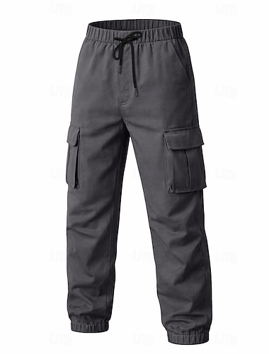  Herren Cargo-Hosen Jogginghose Hose Freizeithose Wanderhose Kordelzug Mehrere Taschen Elastischer Bund Einfach Bequem Volle Länge Täglich Outdoor Streetwear Mode Klassicher Stil Armeegrün Schwarz