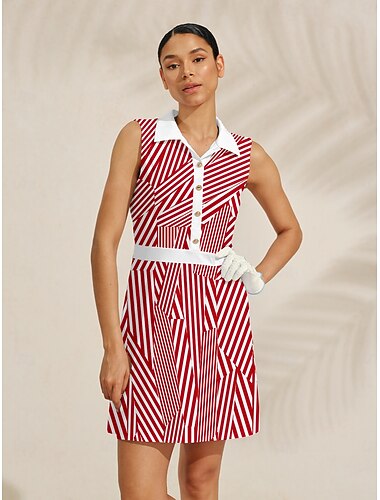  Damen Golfkleid Rot Ärmellos Damen-Golfkleidung, Kleidung, Outfits, Kleidung