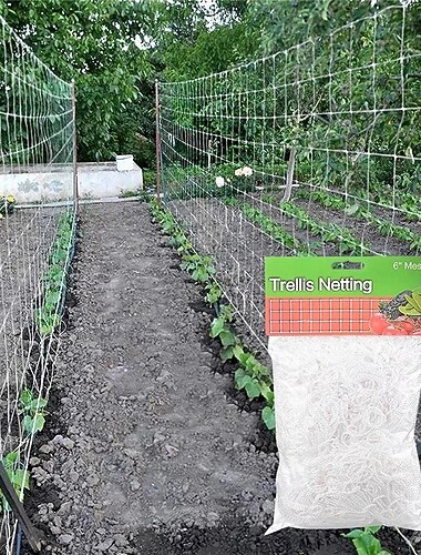  Kletternetz für den Garten, Rankgitter, robuste Pflanzenstütze für Blumen, Gemüse, Weinreben und Obstgärten