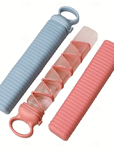  2er-Pack Silikon-Eiswürfelform, herausziehbare Eiswürfelform für schnelles Einfrieren, kreative Form für selbstgemachtes Eis am Stiel, tragbare Eiswürfelform für Getränke, Cocktails und den