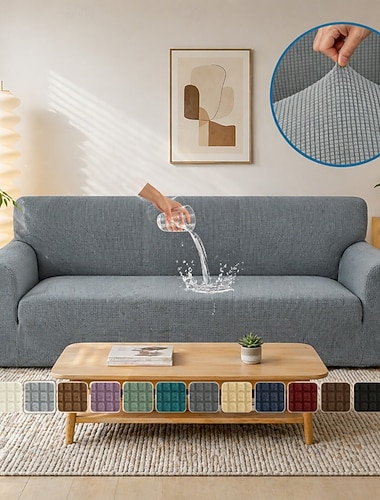  Funda de sofá elástica impermeable, gruesa, envolvente, antiarañazos, antideslizante, para las cuatro estaciones