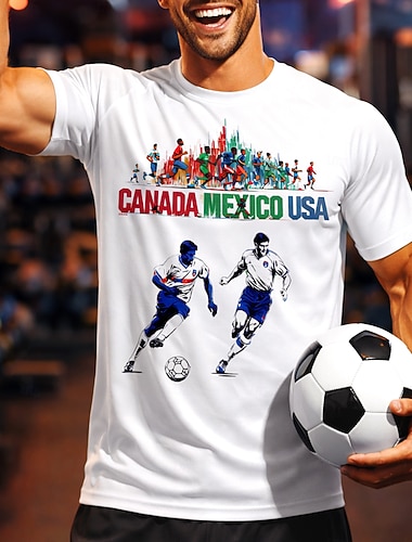  Per uomo Geometrico Lettera Calcio estivo Partita globale Top da corsa Maglia da corsa Estate Manica Corta UPF 50 Asciugatura Rapida Traspirante Palestra Corsa Fitness Nero Bianco abbigliamento