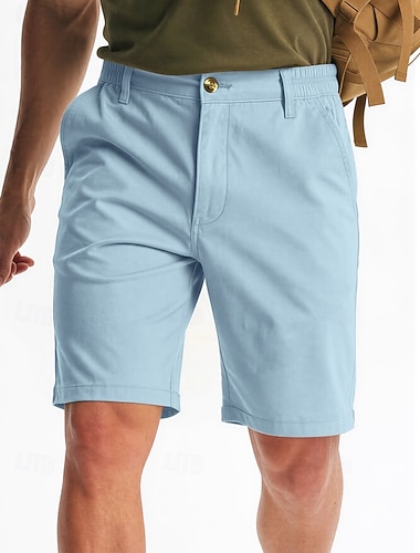  Herren Shorts Schicke Shorts Arbeitsshorts Kurze Golfhosen Tasche Einfach Komfort Schnelltrocknend Knielang Täglich Outdoor Geschäft Mode Streetwear Schwarz Weiß Unelastisch