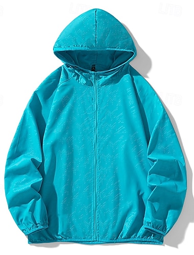  Miesten Naisten Sukupuolineutraali Vaellustakki Tuulitakki Kevät kesä ulko- Aurinkovoide UPF50+ Nopea kuivuminen Kevyt Huppari Sadetakki Kevyt takki Sininen Valkoinen Harmaa