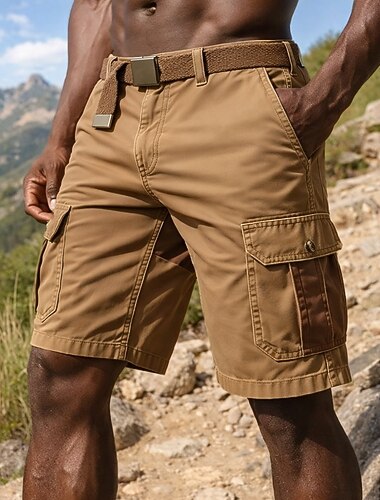  Miesten Taktinen rahti Lasten shortsit Shortsit Rennot shortsit Väripaletti Tavallinen Solid Color Polven pituus Kausaliteetti ulko- Katuvaatteet Muoti Katutyyli Musta Khaki Joustamaton