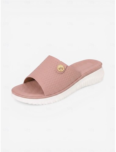  Damskie sandały na platformie z podparciem łuku migdałowego – wygodne, amortyzowane, wsuwane kapcie, lekkie, miękkie podeszwy, codzienne, letnie buty do chodzenia, domu i podróży &odzież codzienna