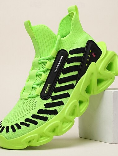  Homens Vintage Esportivo Casual Diário Atlético Pele PU Com Transparência Leve Confortável Respirável Com Cadarço Preto Cinzento Marrom / Azul Rosa Claro Verão Primavera Outono