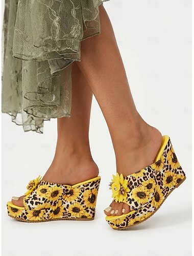  Sandalias de cuña bohemias para mujer: elegantes alpargatas de plataforma con tiras cruzadas y hebilla en el tobillo para vacaciones al aire libre y fiestas en el jardín. &viajes de verano