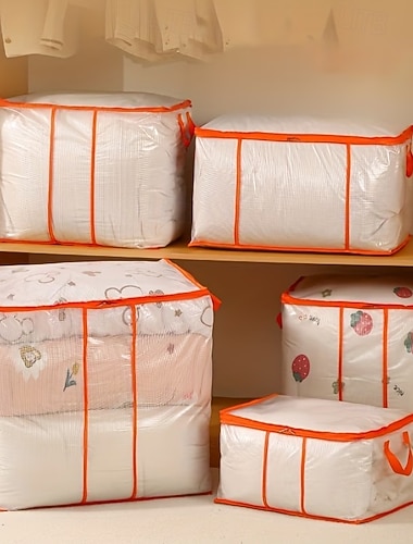  Transparante pvc-opbergtas met handvat, helder en doorzichtig, van hoge kwaliteit en vochtbestendig, geschikt voor het inpakken en organiseren van bagage in diverse situaties, bijvoorbeeld voor