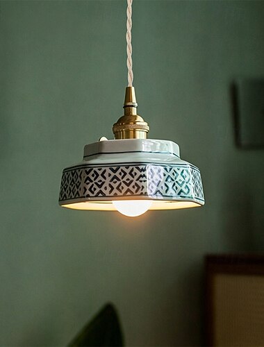  kis függeszték zöld üveg kék és fehér porcelán függeszték piros kerámia függőlámpa északi modern csillár étkezőbe hálószobába konyhasziget parasztház kávézó