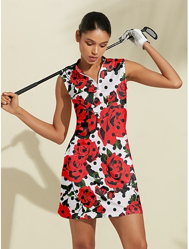  Damen Golfkleid Schwarz / rot Ärmellos Damen-Golfkleidung, Kleidung, Outfits, Kleidung